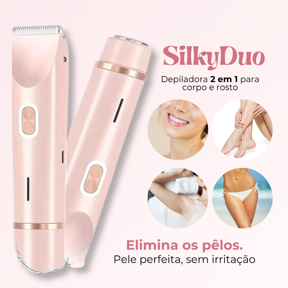 SilkyDuo| Depiladora 2 em 1 para Corpo e Rosto