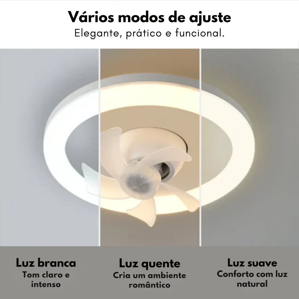LightFanLed™ | Candeeiro Led e Ventoinha