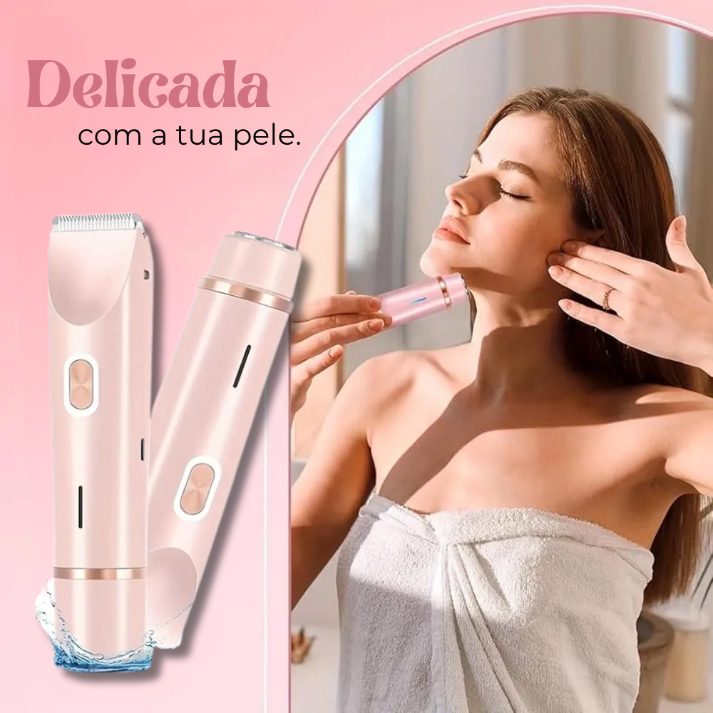 SilkyDuo| Depiladora 2 em 1 para Corpo e Rosto