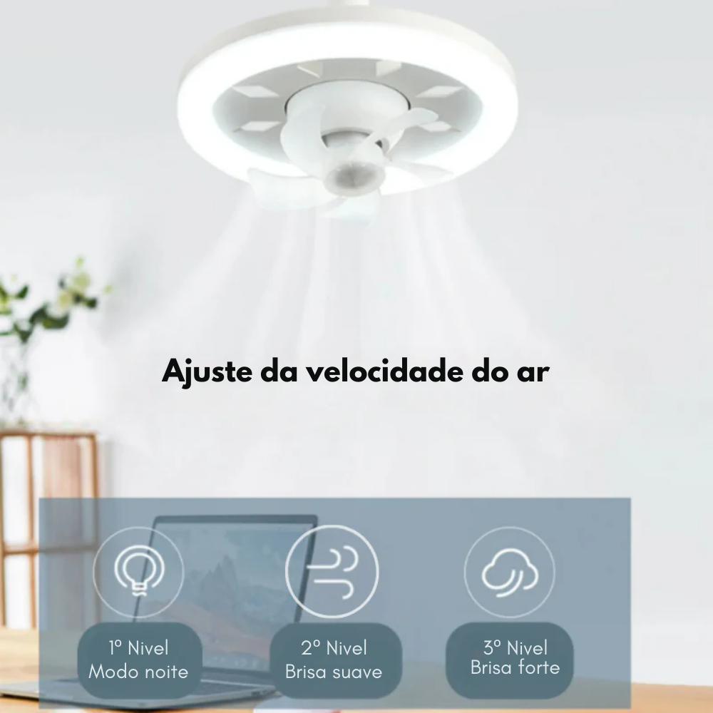 LightFanLed™ | Candeeiro Led e Ventoinha