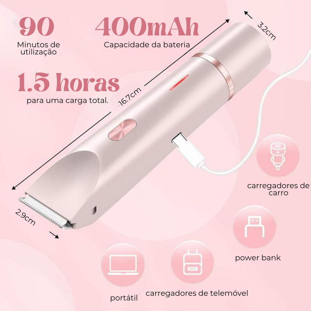 SilkyDuo| Depiladora 2 em 1 para Corpo e Rosto