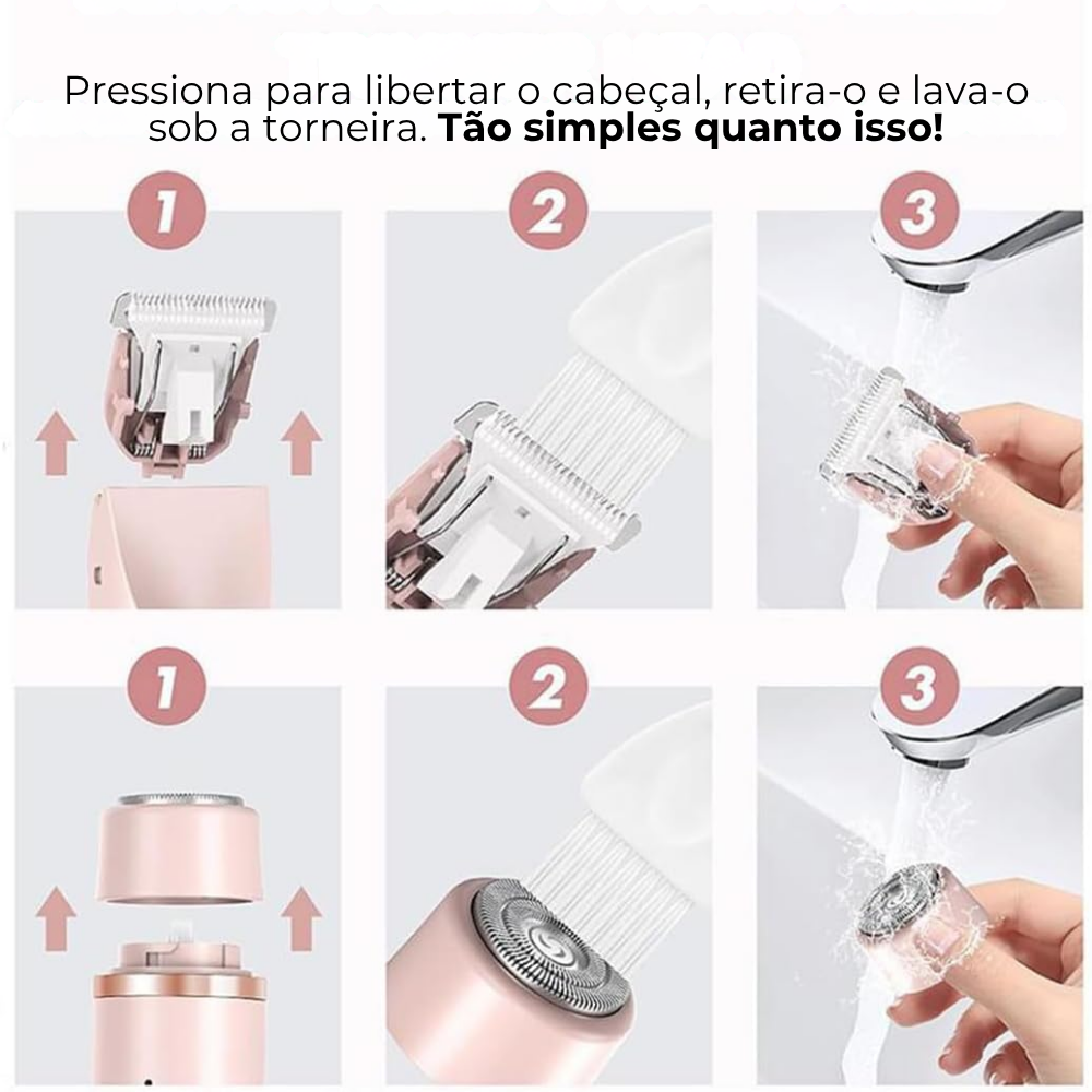 SilkyDuo| Depiladora 2 em 1 para Corpo e Rosto