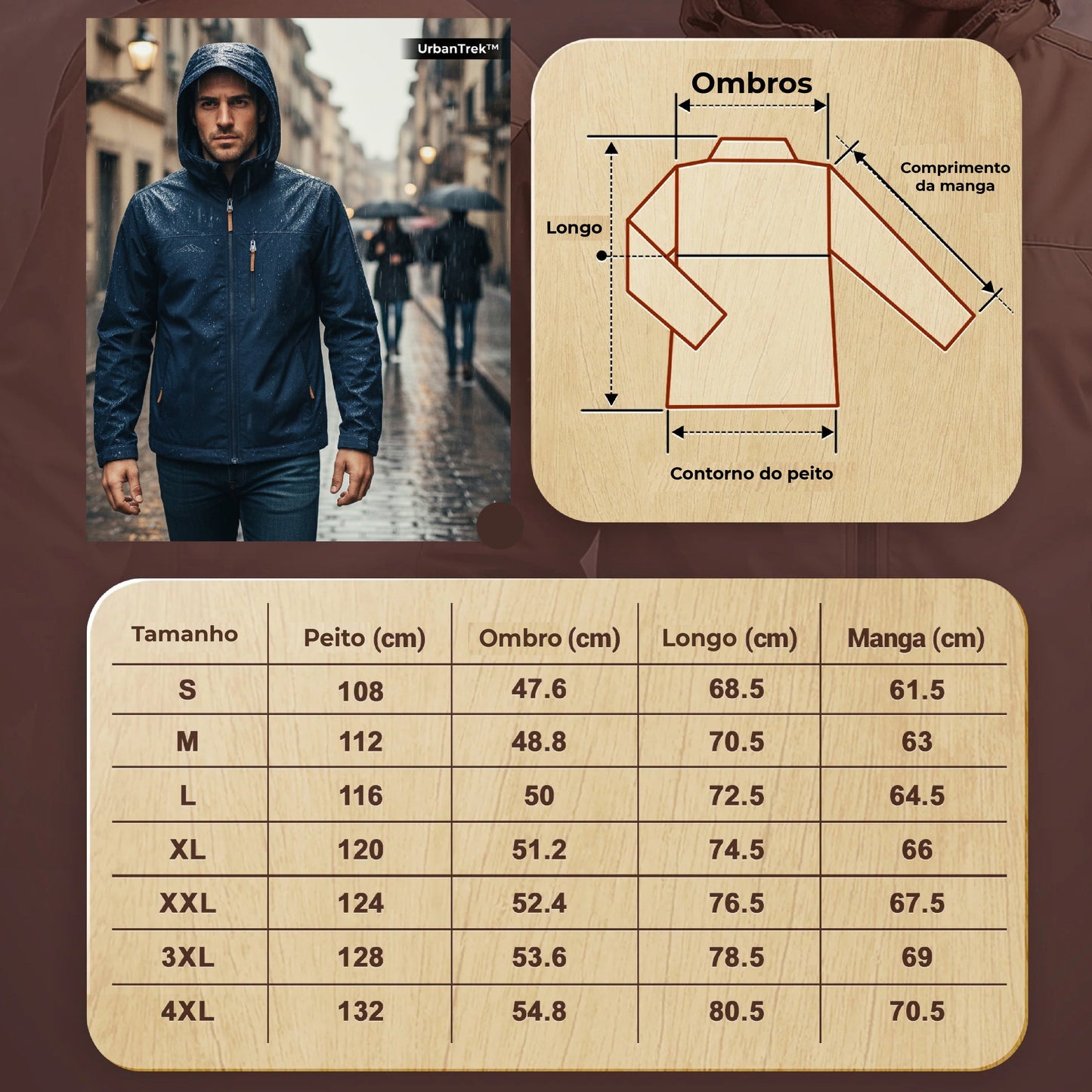 UrbanTrek™ – Casaco Impermeável e Térmico para Homem