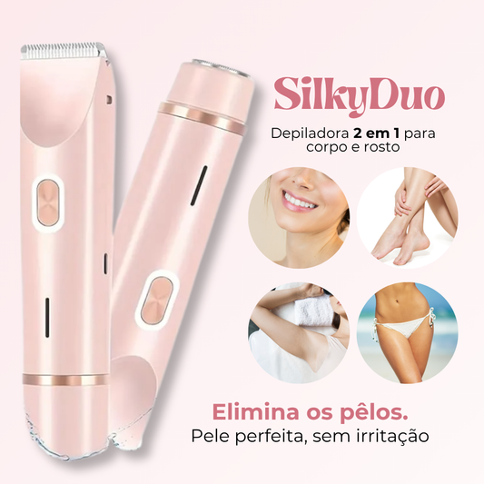 SilkyDuo| Depiladora 2 em 1 para Corpo e Rosto