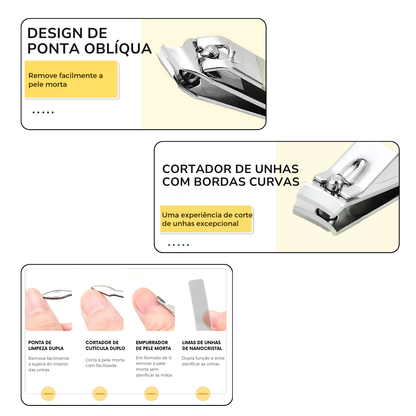 Conjunto de Manicure Profissional 16 Peças – BeautyKit