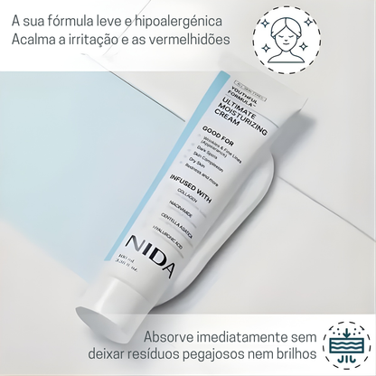 Nida: Creme hidratante com ácido hialurónico e glicerina