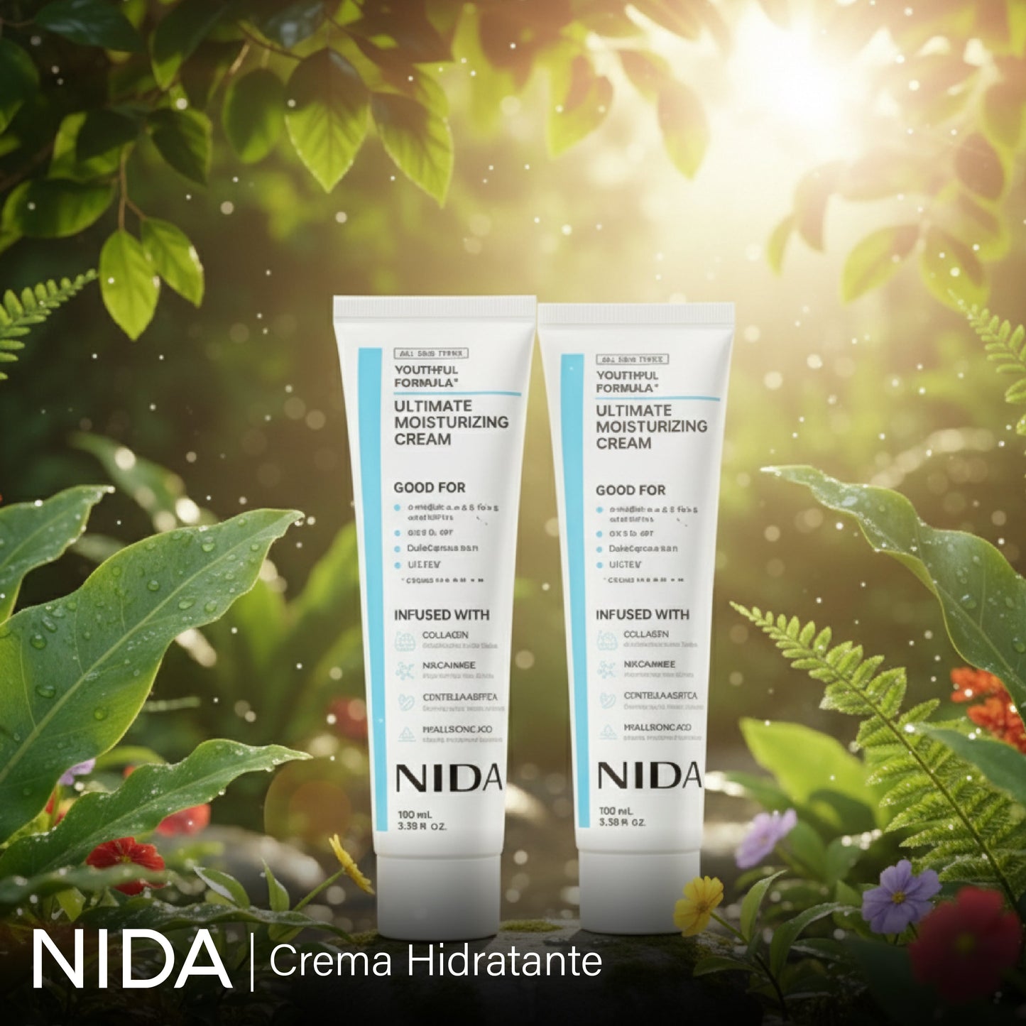 Nida: Creme hidratante com ácido hialurónico e glicerina